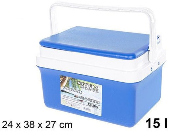 Frigo Borsa Termica Frigorifero Portatile Con Coperchio Piatto Da 15 Lt Con Maniglia