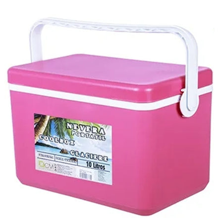 Frigo Borsa Termica Frigorifero Portatile Con Coperchio Piatto Da 10 Lt Con Maniglia