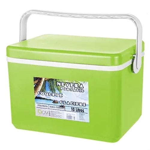 Frigo Borsa Termica Frigorifero Portatile Con Coperchio Piatto Da 10 Lt Con Maniglia