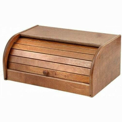 Cestino Pane In Legno Con Serratura In Noce Scura Di Betulla Durevole 39x25xh17 Cm