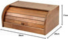 Cestino Pane In Legno Con Serratura In Noce Scura Di Betulla Durevole 39x25xh17 Cm