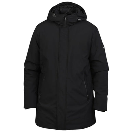 Markup parka nero lungo in tessuto tecnico MK24007