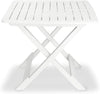 Set Salotto Con 2 Sedie Tavolo Da Giardino Pieghevole Resistente Camping Bianco 006669