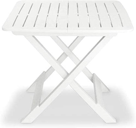 Set Salotto Con 2 Sedie Tavolo Da Giardino Pieghevole Resistente Camping Bianco 006669