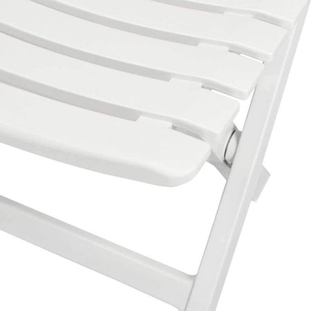 Set Salotto Con 2 Sedie Tavolo Da Giardino Pieghevole Resistente Camping Bianco 006669