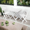 Set Salotto Con 2 Sedie Tavolo Da Giardino Pieghevole Resistente Camping Bianco 006669