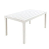 Set Salotto Samoa Da 5pz Con Tavolo Rettangolare 4 Panche 4 Posti Bianco Arredo 090644