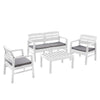 Set Salotto Da Esterno Arredo Giardino Java Con Tavolino 2 Poltrone Divano Con Cuscini