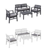 Set Salotto Da Esterno Arredo Giardino Java Con Tavolino 2 Poltrone Divano Con Cuscini