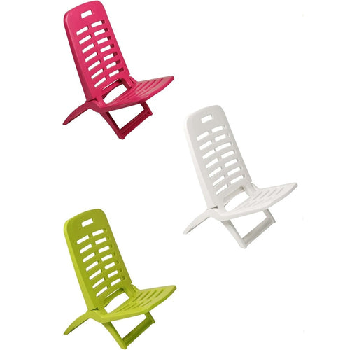 Sedia Pieghevole Sdraio Da Spiaggia Mare Spiaggina Leggera Portatile Colorata Relax
