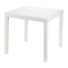 Tavolo Tavolino Quadrato Effetto Finto Rattan Vimini Bianco 79x79x72cm Bar Casa 052000