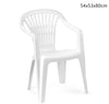 Set 6 Pz Sedia Bianca Poltrona Plastica Impilabile Con Braccioli 54x53x80 Cm 862456