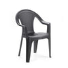Set 4pz Sedia Giardino Con Schienale Effetto Rattan 54x56x81cm Plastica Antracite 669512a