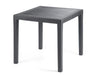 Tavolo Tavolino Quadrato Effetto Finto Rattan Vimini Antracite 79x79x72cm Bar Casa 052024