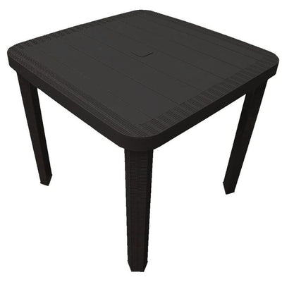 Tavolo Quadrato Da Giardino 80x80x73hcm In Plastica Arredo Spazio Esterno 235420