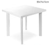 Tavolo In Plastica Da Giardino Tavola Quadrata Bianco 80x75xh72cm Resistente 908604