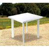 Tavolo In Plastica Da Giardino Tavola Quadrata Bianco 80x75xh72cm Resistente 908604