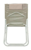 Spiaggina Con Cuscino Testiera Crema Textilene 57x47x95cm Pieghevole Portatile 281034