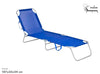 Lettino In Textilene Blu Per Mare Giardino Schienale Regolabile In 3 Posizioni 281045