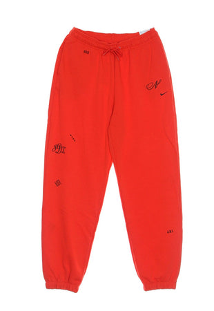 Nike Pantalone Tuta Leggero Donna Icon Clash Fleece Gx Highrise Jogger Chile Red/black da donna