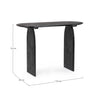 Consolle Monterrey con struttura in legno di mango, colore nero, 110 x 45 x 76h cm