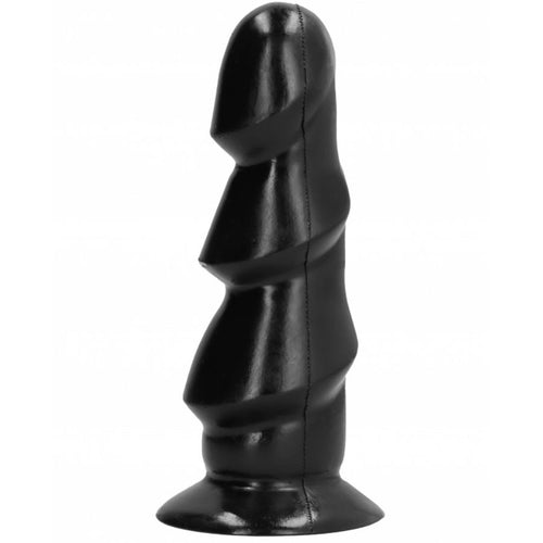 Dildo Anale con ventosa ALL BLACK Nero 17cm