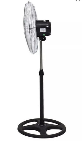Ventilatore In Acciaio 65w A Piantana Antiribaltamento Con 5 Pale 3 Velocità 6057001ml
