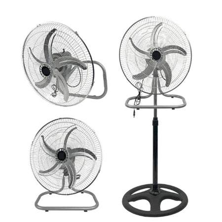 Ventilatore 3in1 A Piantana Tavolo Muro 50cm 65 Watt Con 5 Pale 3 Velocità 6057002ml