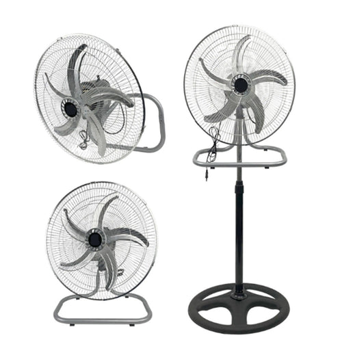 Ventilatore 3in1 A Piantana Tavolo Muro 50cm 65 Watt Con 5 Pale 3 Velocità 6057002ml