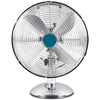 Ventilatore Da Tavolo Vintage Cromo 45w Con 4 Pale In Alluminio Cavo 1,8mt 6506005