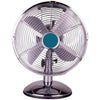Ventilatore Da Tavolo Vintage Silver 40w Con 4 Pale In Alluminio Cavo 1,8mt 6506012