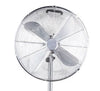Ventilatore A Piantana Vintage Cromo 65 W Con 4 Pale In Alluminio Cavo 1,8mt 6506037