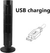 Ventilatore Verticale A Torre Senza Pale Portatile Ricarica Usb 3w 2 Velocita' 11x34cm