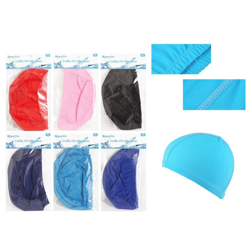 Cuffia Nuoto Per Piscina Estate In Tessuto Unisex 6 Colori Misti 25x17 Cm 605434