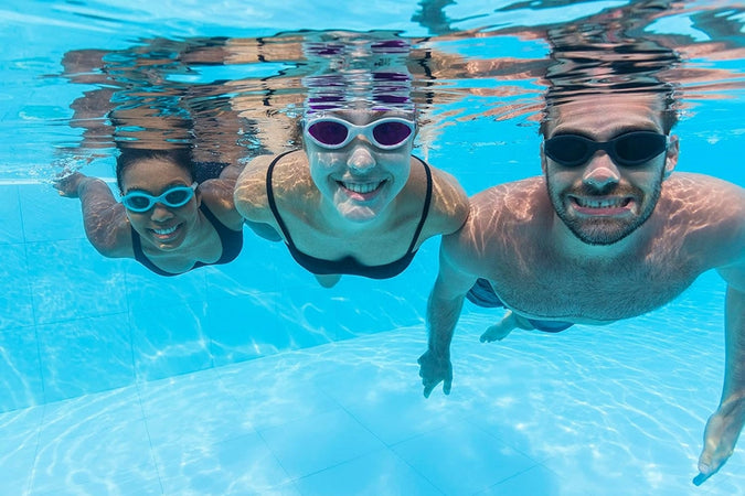 Kit 3 Paia Di Occhialini Piscina Da Nuoto Ix-1400 Colorati Per Adulti 14+ Anni 21095