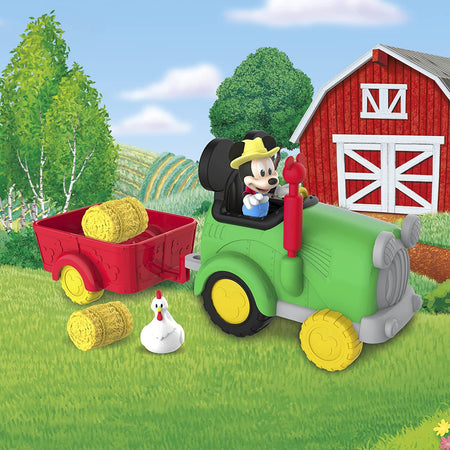 Topolino Trattore con rimorchio con 1 personaggio da 8 cm