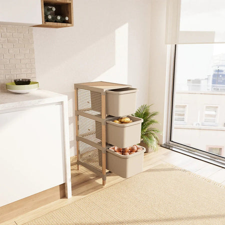 Cassettiera Multiuso 3 Cassetti Per Organizzare Vestiti Accessori Ufficio Bagno Casa