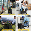 Carrello Per La Spesa Multiuso Nero Pieghevole ‎grande Capacità Ruote Girevoli Con Freno