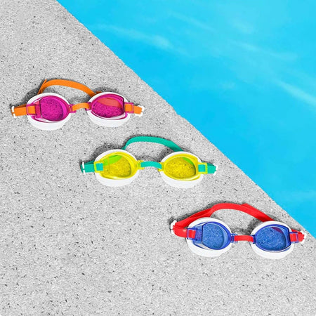 Box 24 Pz Occhiali Da Nuoto Piscina Per Bambini Ragazzi 7+ Anni Da 3 Colori 30217