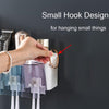 Portaspazzolino Adesivo Multifunzione Organizer Per Spazzolino Denti Con 4 Tazze + 4 Slot