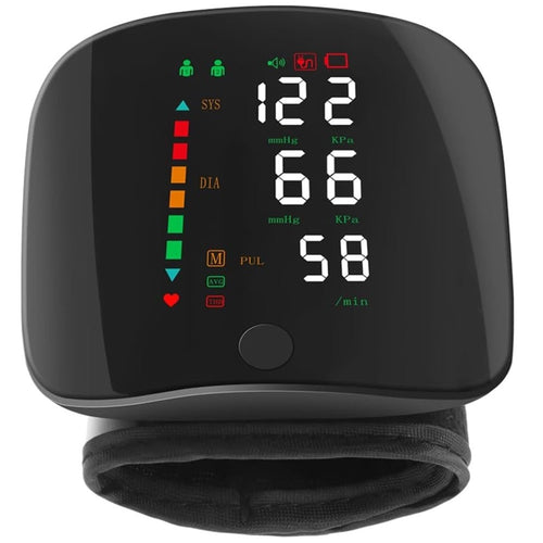 Misuratore Di Pressione Sanguigna Da Polso Con Schermo Monitor Lcd Automatico Regolabile