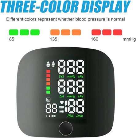 Misuratore Di Pressione Sanguigna Da Polso Con Schermo Monitor Lcd Automatico Regolabile