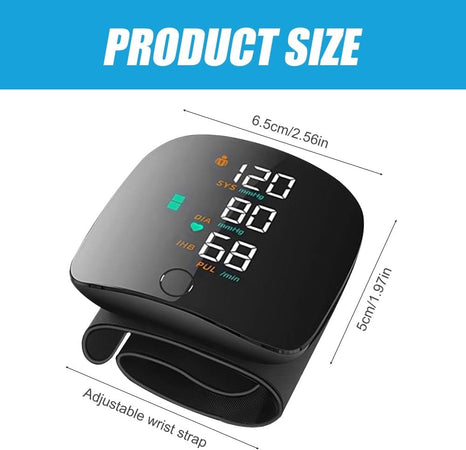 Misuratore Di Pressione Sanguigna Da Polso Con Schermo Monitor Lcd Automatico Regolabile