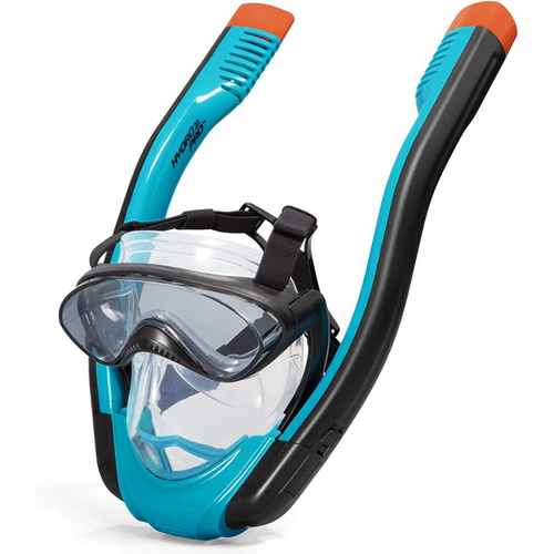 Maschera L/xl Con 2 Boccagli Da Snorkeling Sub Per Mare Piscina Hydro-pro 24058