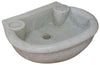 Biscottini Lavandino in marmo bianco L50xPR40xH15 cm Vasca realizzata completamente