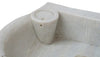 Biscottini Lavandino in marmo bianco L50xPR40xH15 cm Vasca realizzata completamente