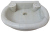 Biscottini Lavandino in marmo bianco L50xPR40xH15 cm Vasca realizzata completamente
