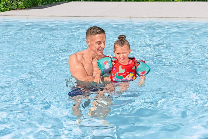 Giubbetto Salvagente Nuoto Sirenetta Ariel Gilet Con Braccioli Bambini 3-6 Anni ‎9101i