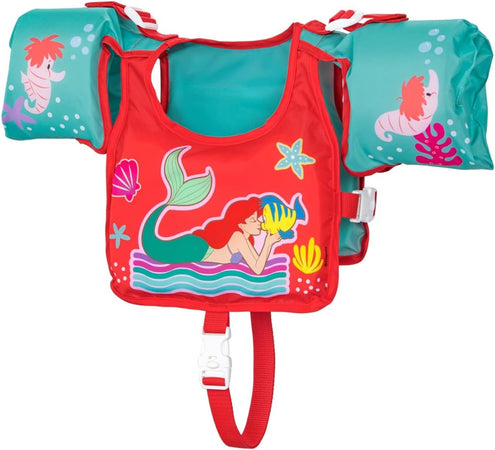 Giubbetto Salvagente Nuoto Sirenetta Ariel Gilet Con Braccioli Bambini 3-6 Anni ‎9101i