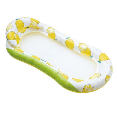 Lettino In Rete Amaca Con Schienale Gonfiabile Piscina Motivo Limoni 178x80cm 628533